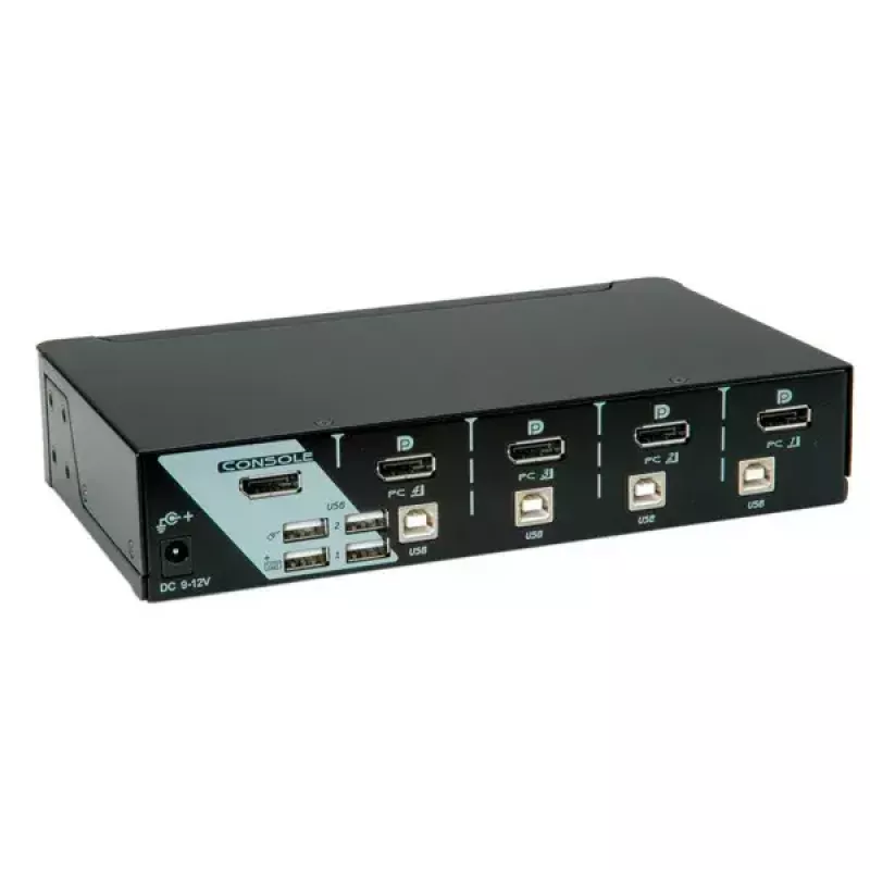 KVM Switch ROLINE 1 χρήστης 4 PCs DisplayPort με USB Hub