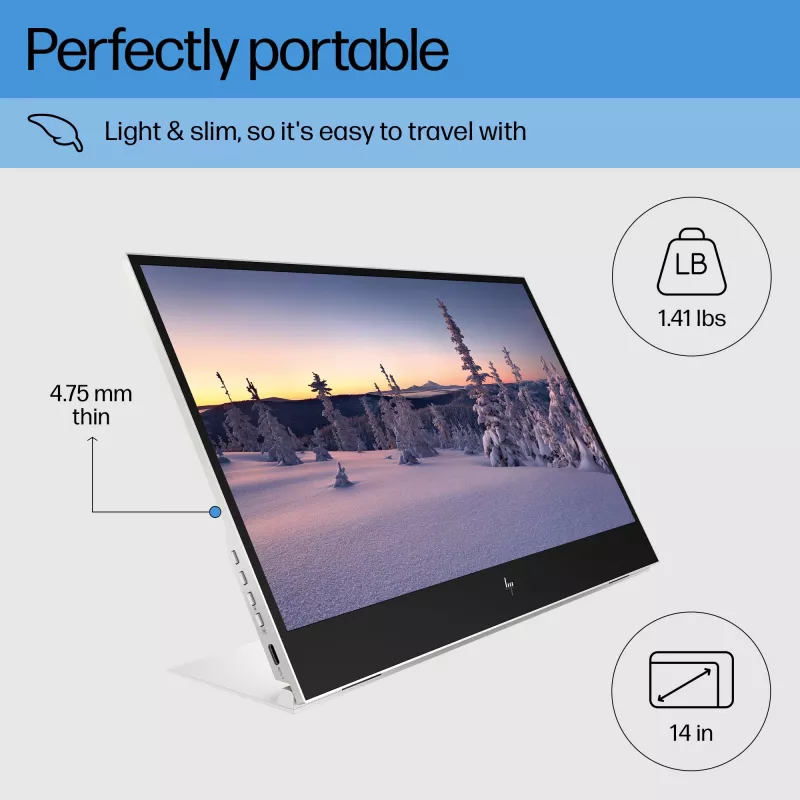 Οθόνη υπολογιστή HP E-Series E14 G4 35,6 cm (14 inch) 1920 x 1080 pixel Full HD LED λευκό