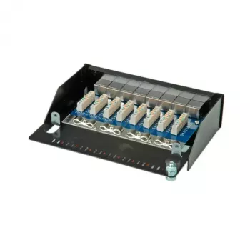 Patch panel τοίχου ROLINE Cat.5e 8 Ports STP Μαύρο