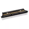 Patch panel VALUE Cat.6/Class E 24 θυρών UTP μαύρο