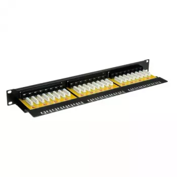Patch panel VALUE Cat.6/Class E 24 θυρών UTP μαύρο