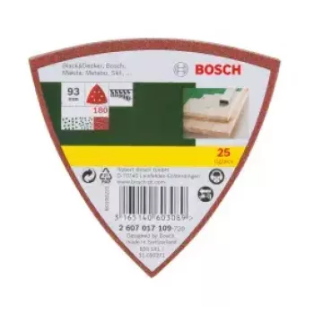 Bosch 2607017109 25 τεμ. φύλλο λείανσης