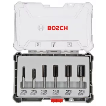 Σετ φρεζών Bosch (φρέζα αυλάκωσης), 6 τεμ., στέλεχος 6 mm, 2607017465