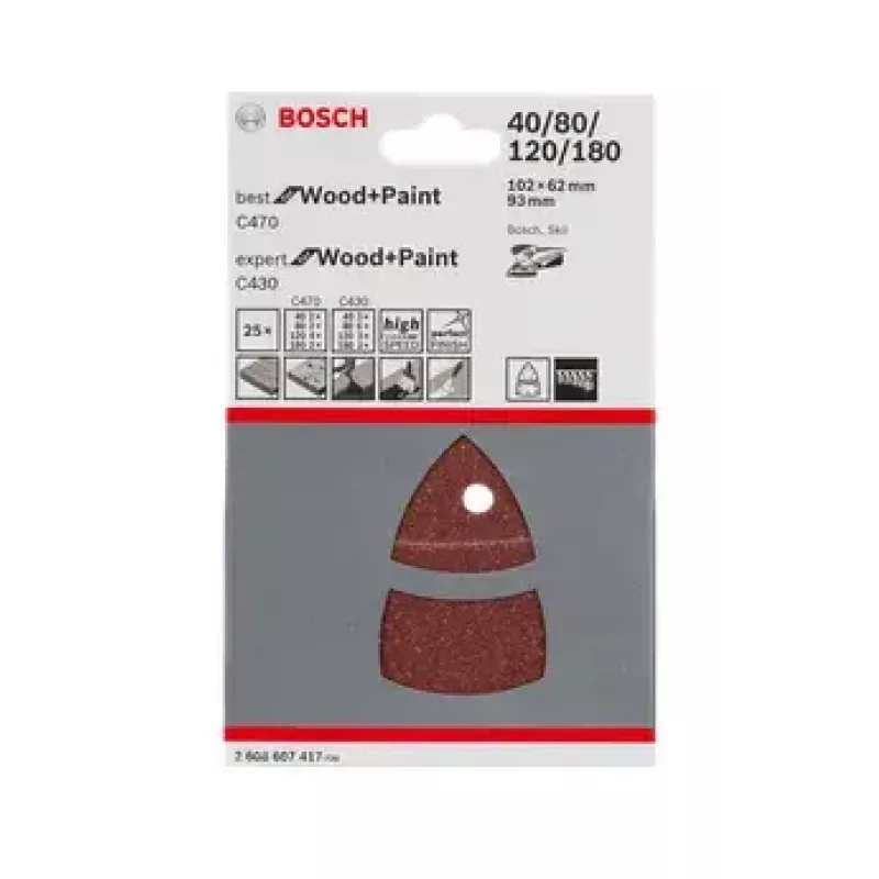 Bosch 2608607417 Πλάκα λείανσης 2 τεμ.
