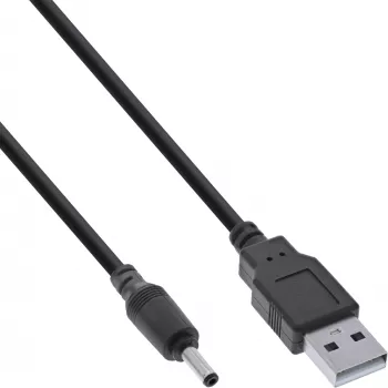 Καλώδιο τροφοδοσίας USB-DC InLine, βύσμα USB A σε DC 3,5x1,35mm, 1m