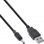 Καλώδιο τροφοδοσίας USB-DC InLine, βύσμα USB A σε DC 3,5x1,35mm, 1m