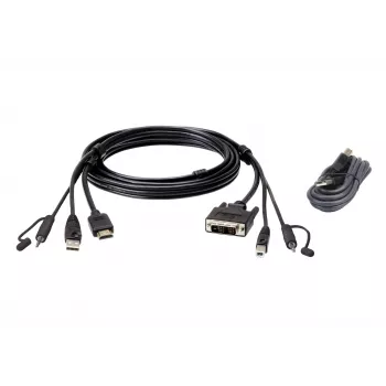 Καλώδιο KVM ATEN HDMI σε DVI-D USB USB με ήχο; 1,8 m USB HDMI σε DVI-D Secure KVM