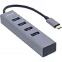 InLine USB-C 3.2 Multi Hub (4x USB-A 5Gb/s), OTG, Αλουμινένιο κουτί