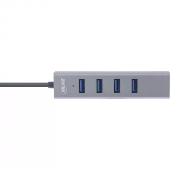 InLine USB-C 3.2 Multi Hub (4x USB-A 5Gb/s), OTG, Αλουμινένιο κουτί