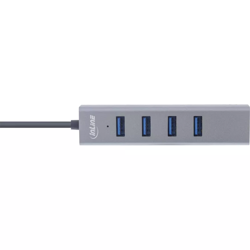 InLine USB-C 3.2 Multi Hub (4x USB-A 5Gb/s), OTG, Αλουμινένιο κουτί