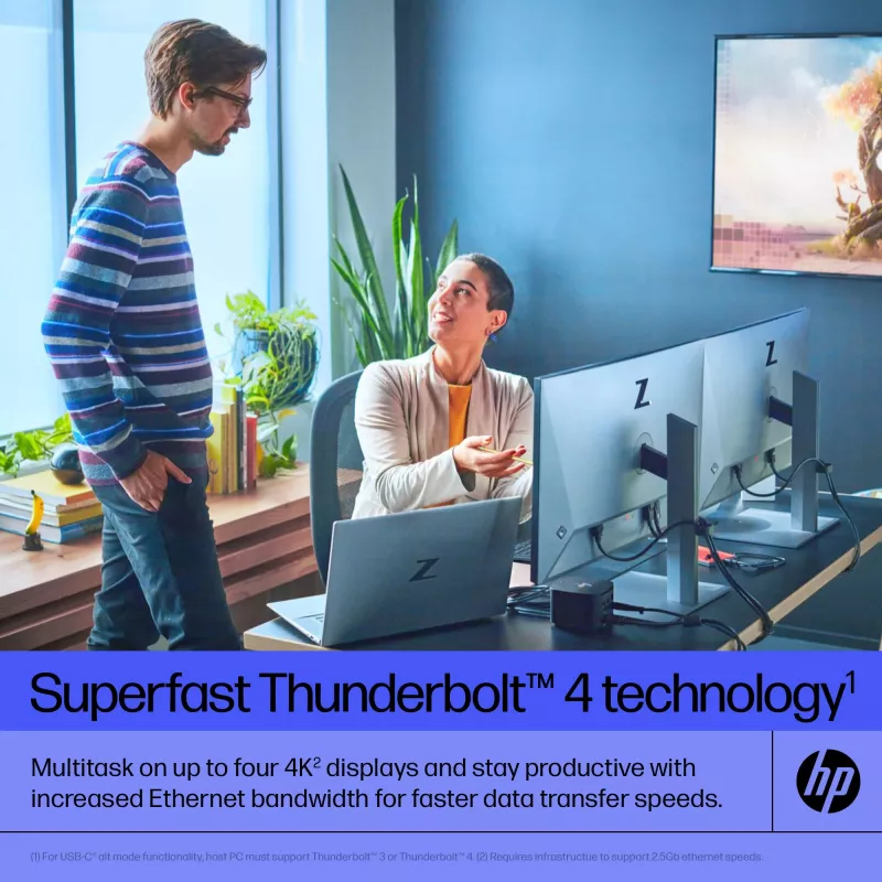 HP Thunderbolt Dock 120W G4 Ενσύρματος Σταθμός Υποδοχής μαύρο