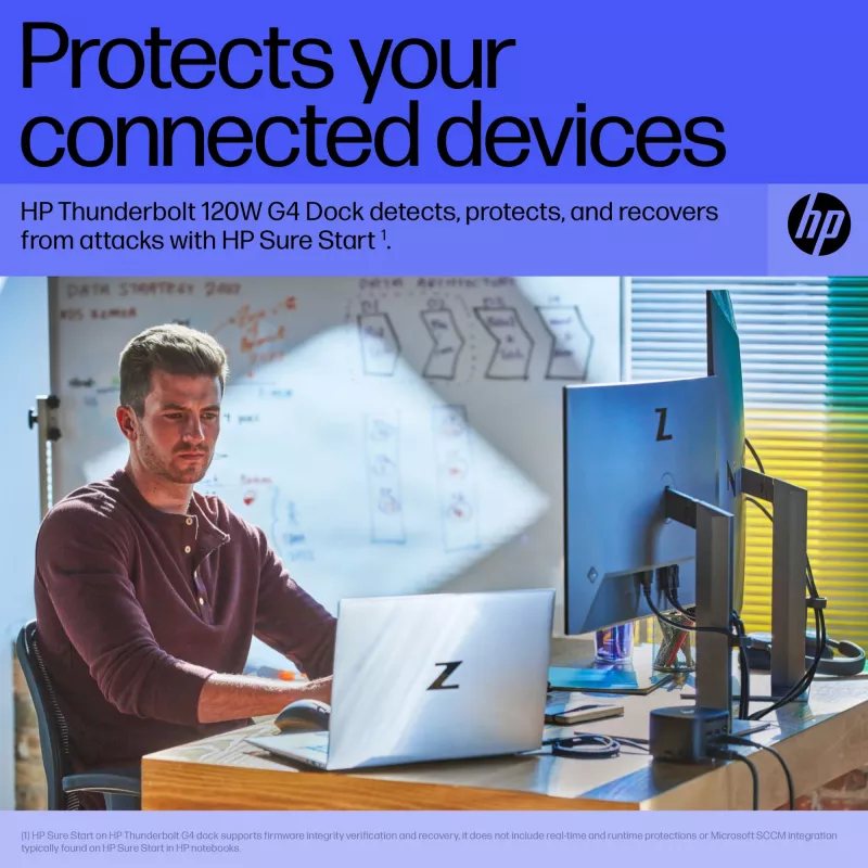 HP Thunderbolt Dock 120W G4 Ενσύρματος Σταθμός Υποδοχής μαύρο