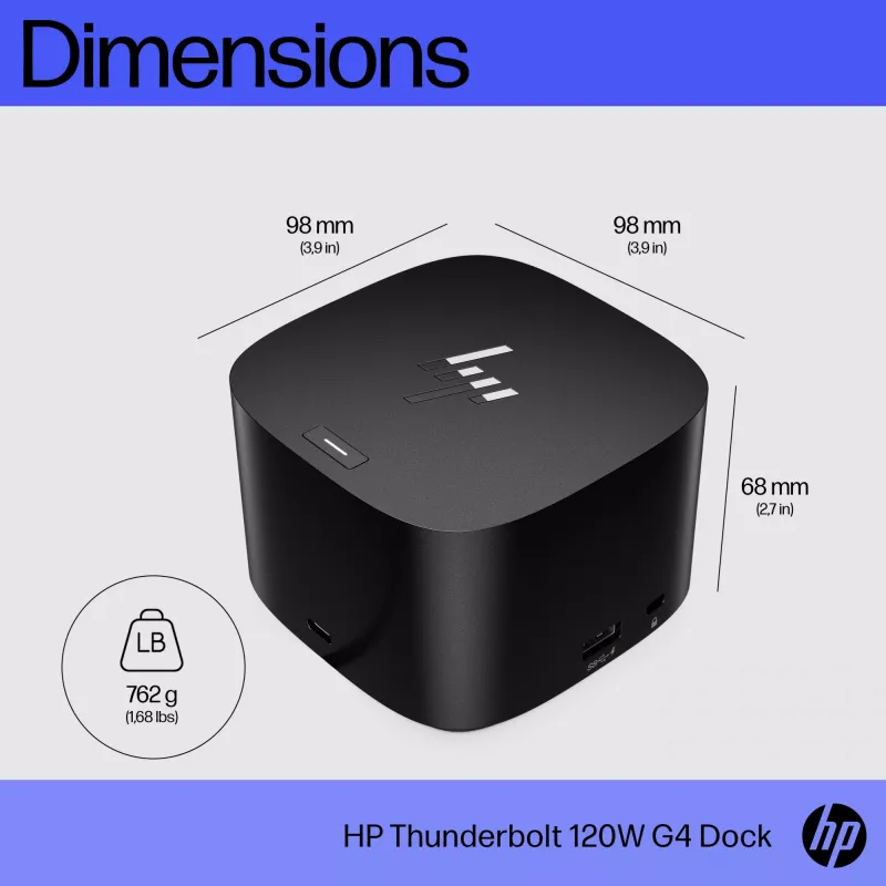 HP Thunderbolt Dock 120W G4 Ενσύρματος Σταθμός Υποδοχής μαύρο
