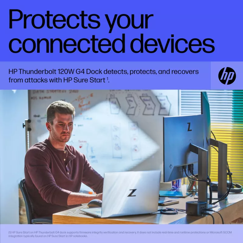 HP Thunderbolt Dock 120W G4 Ενσύρματος Σταθμός Υποδοχής μαύρο