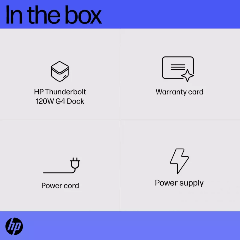 HP Thunderbolt Dock 120W G4 Ενσύρματος Σταθμός Υποδοχής μαύρο