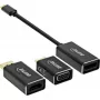 Σετ μετατροπέα οθόνης USB InLine 6 σε 1, 4K/60Hz μαύρο