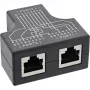 Προσαρμογέας T InLine Cat.5e STP υποδοχή RJ45 θηλυκή σε 2x υποδοχή RJ45 θηλυκή μαύρο