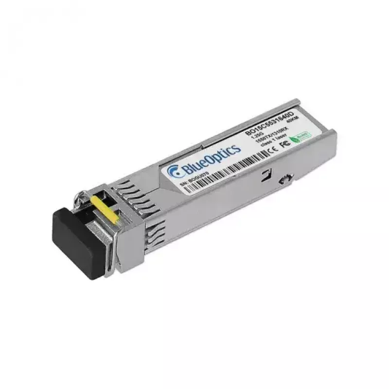 BlueOptics 740-094028-BO πομποδέκτης SFP, συμβατός με Juniper 740-094028, 1000BASE-BX-D, μονορυθμική ίνα, TX1550nm/RX1310nm, 40 km, LC-Simplex, DDM