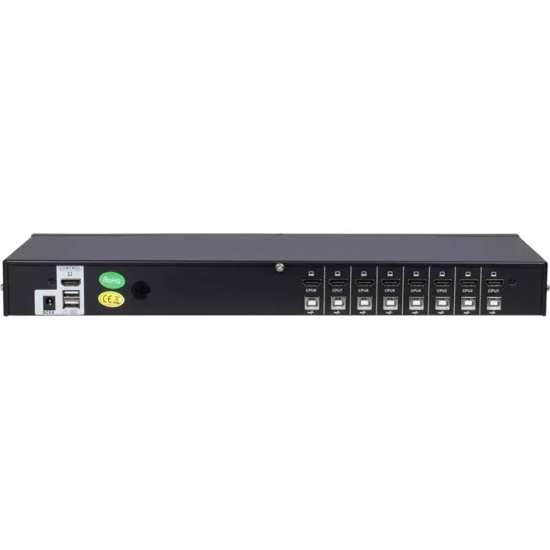 Διακόπτης KVM Inter-Tech AS-9108HA Τοποθέτηση σε rack Μαύρο