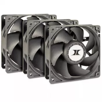 Ανεμιστήρας Inter-Tech 88887368 Σύστημα ψύξης υπολογιστή 12 cm Μαύρο 3 τεμ.