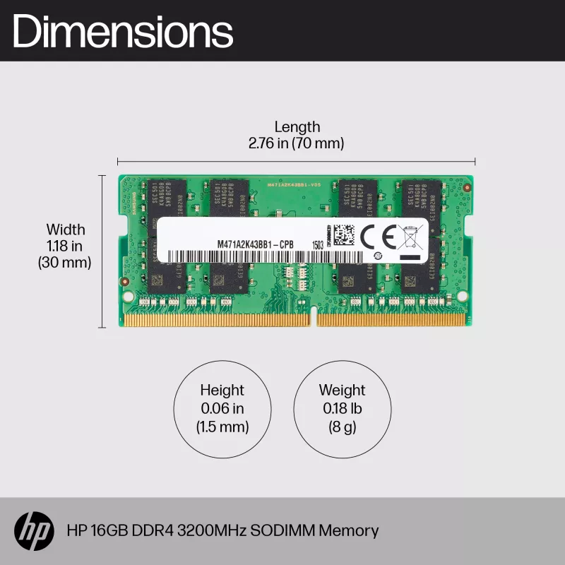 Μονάδα μνήμης HP 16GB DDR4 3200 SODIMM