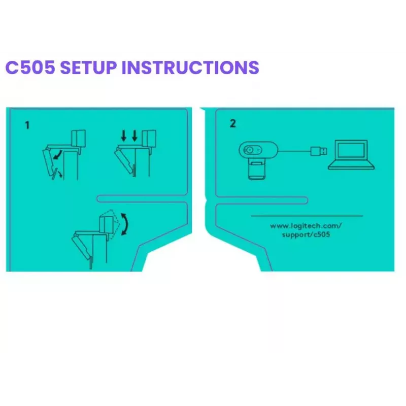 Webcam Logitech C505 HD 1280x720 USB μαύρο