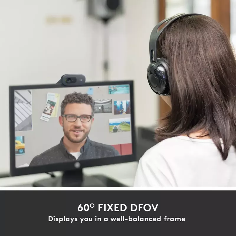 Webcam Logitech C505 HD 1280x720 USB μαύρο