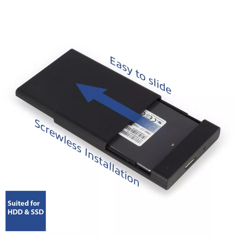 Θήκη HDD/SSD ACT 2,5 ιντσών SATA χωρίς βίδες USB 3.2 Gen1