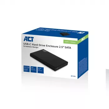 Θήκη HDD/SSD ACT AC1225 2,5 ιντσών SATA USB-C 3.2 Gen2 μαύρο