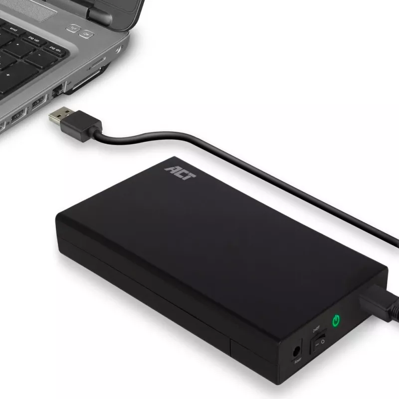 Θήκη HDD/SSD ACT AC1405 3,5 ιντσών SATA USB 3.2 Gen1 μαύρο