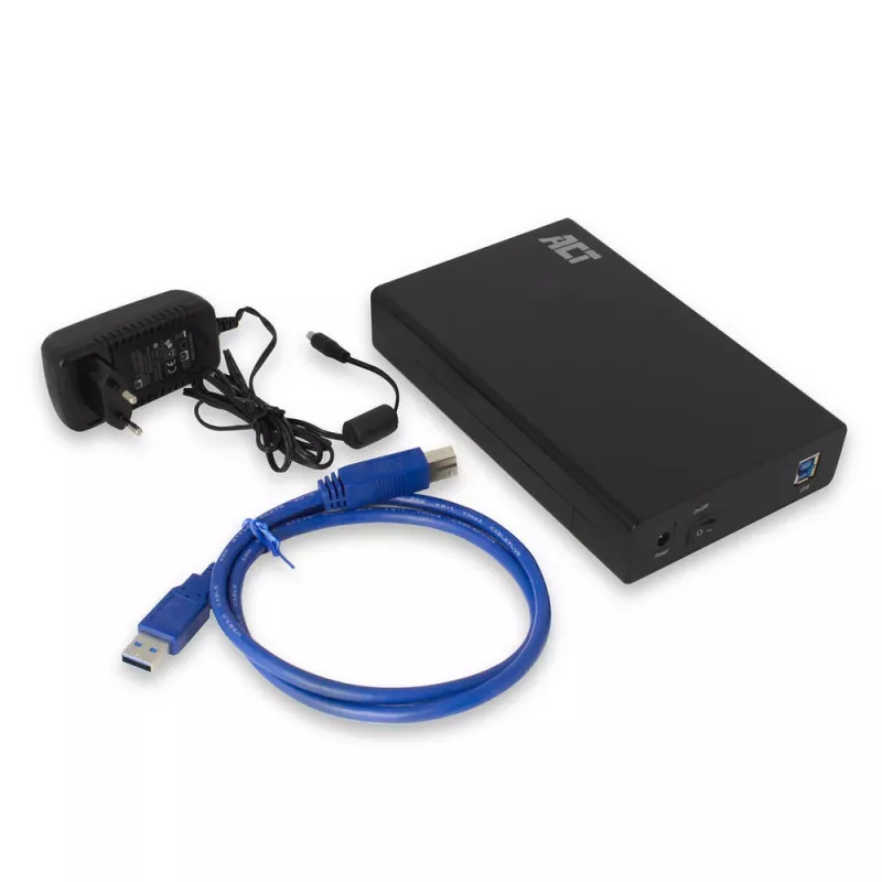 Θήκη HDD/SSD ACT AC1405 3,5 ιντσών SATA USB 3.2 Gen1 μαύρο