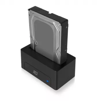 Σταθμός υποδοχής HDD/SSD ACT 2,5 ιντσών/3,5 ιντσών SATA USB 3.2 Gen1 μαύρο