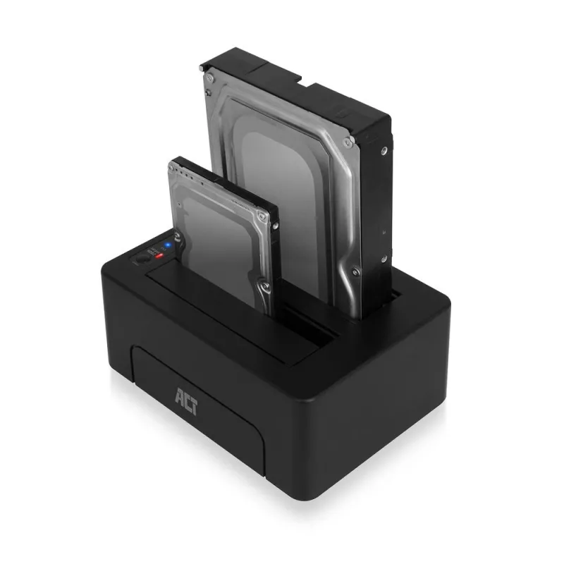 Διπλός σταθμός σύνδεσης ACT AC1504 για HDD, USB 3.2 Gen 1, μαύρος