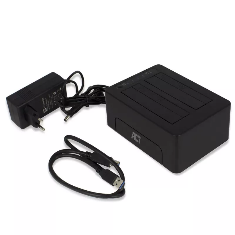 Διπλός σταθμός σύνδεσης ACT AC1504 για HDD, USB 3.2 Gen 1, μαύρος