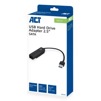 Καλώδιο προσαρμογέα USB ACT για HDD/SSD 2,5 ιντσών SATA AC1510 0,15 m μαύρο