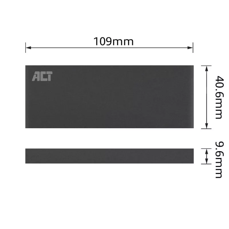 Θήκη SSD ACT M.2 USB 3.2 Gen1 μαύρο 5 Gbit/s