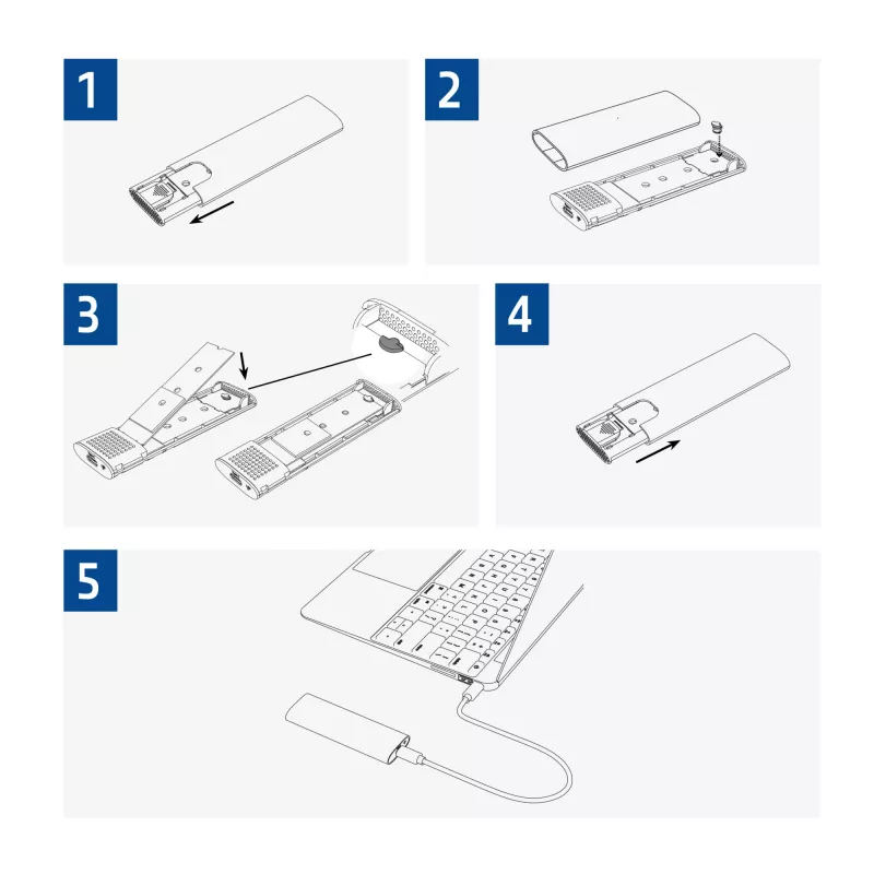 Θήκη SSD ACT AC1615 USB-C M.2 NVMe PCIe 10 Gbit/s μαύρο