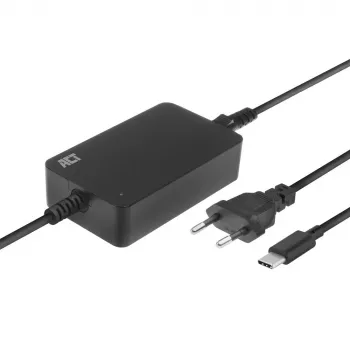 Φορτιστής laptop USB-C ACT με προφίλ Power Delivery 65 W, laptop, εσωτερικού χώρου, 100–240 V, 50/60 Hz, 65 W, 5–20 V