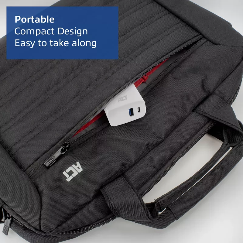 Φορτιστής USB-C & USB-A ACT 20 W με Power Delivery PPS, Quick Charge, GaNFast