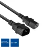 Καλώδιο τροφοδοσίας C13 C14 μαύρο 1,8 m ACT Powercord