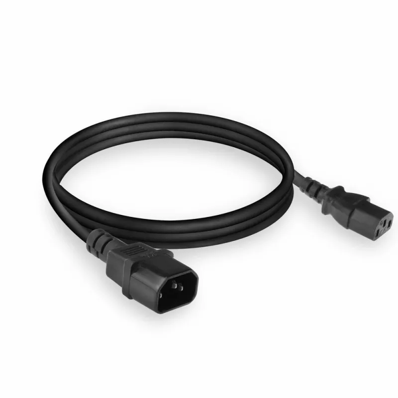 Καλώδιο τροφοδοσίας C13 C14 μαύρο 1,8 m ACT Powercord