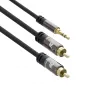 Καλώδιο ήχου ACT AC3605 1,5 m 3,5 mm σε 2 x RCA μαύρο