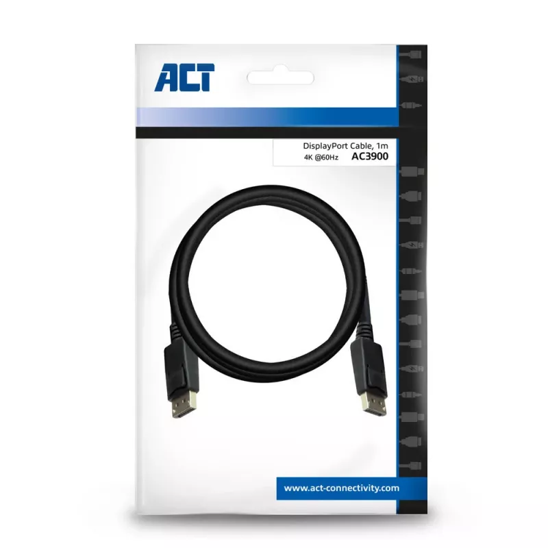 Καλώδιο DisplayPort αρσενικό – αρσενικό ACT 1 μέτρο AC3900