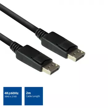 Καλώδιο DisplayPort αρσενικό - αρσενικό ACT AC3902 2 μέτρα