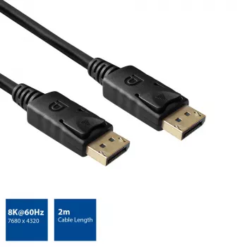 ACT 2 μέτρα καλώδιο σύνδεσης DisplayPort 1.4 8K αρσενικό - αρσενικό