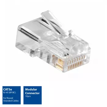 ACT Modular CAT5E RJ-45 Connector ACT AC4110 αρσενικό ασημί διαφανές 10 τεμ.