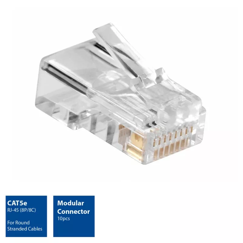 ACT Modular CAT5E RJ-45 Connector ACT AC4110 αρσενικό ασημί διαφανές 10 τεμ.