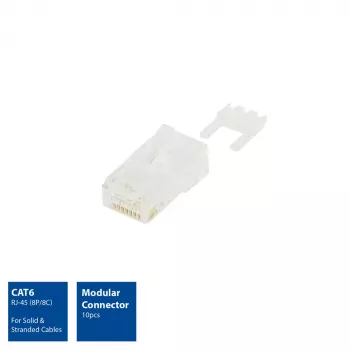 ACT Modular αρσενικό βύσμα RJ-45 CAT6 10x