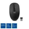 ACT ασύρματο ποντίκι 1200 DPI, αμφίχειρο, RF Wireless, 1200 DPI, μαύρο