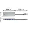USB Hub ACT AC6121 Type-A 5000 Mbit/s αλουμίνιο